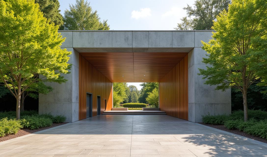 Ingresso principale del parco LupoVista con architettura ecosostenibile